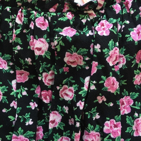 NWT! PacSun, Lottie Moss, Black Top with Pink Rose Floral Print - Picture 9 of 9